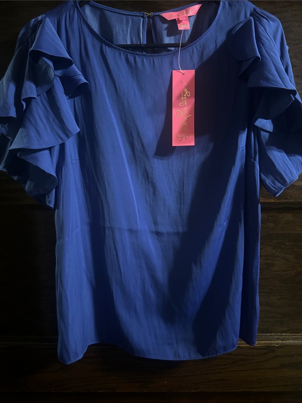 Lilly Pulitzer Royal Blue Ana Blouse, NWT